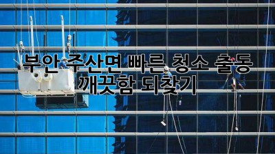 부안 주산면 ⚡️빠른 청소 출동! 깨끗함 되찾기