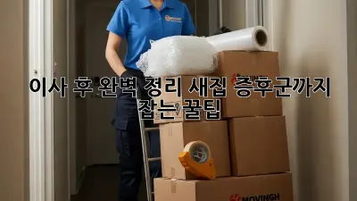 이사 후 완벽 정리, 새집 증후군까지 잡는 꿀팁!